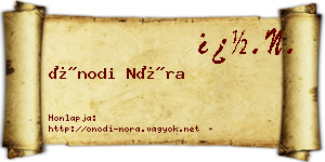 Ónodi Nóra névjegykártya