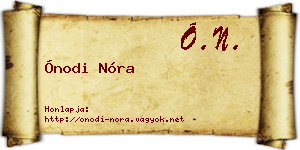 Ónodi Nóra névjegykártya