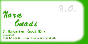 nora onodi business card
